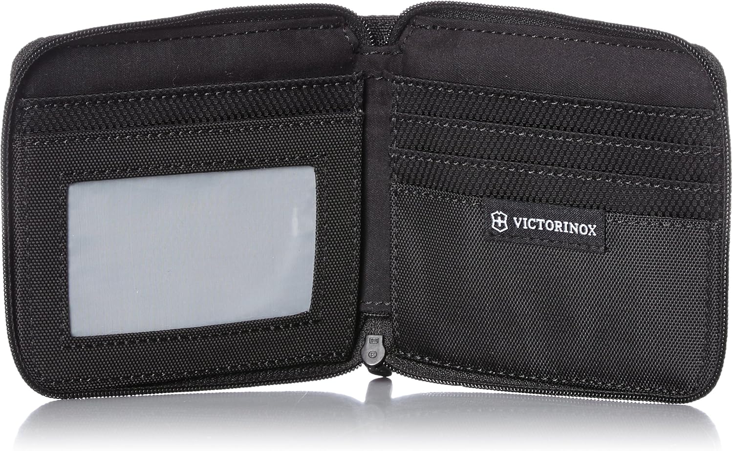 Victorinox Zip-Around Wallet, Black/Black Logo, One Size