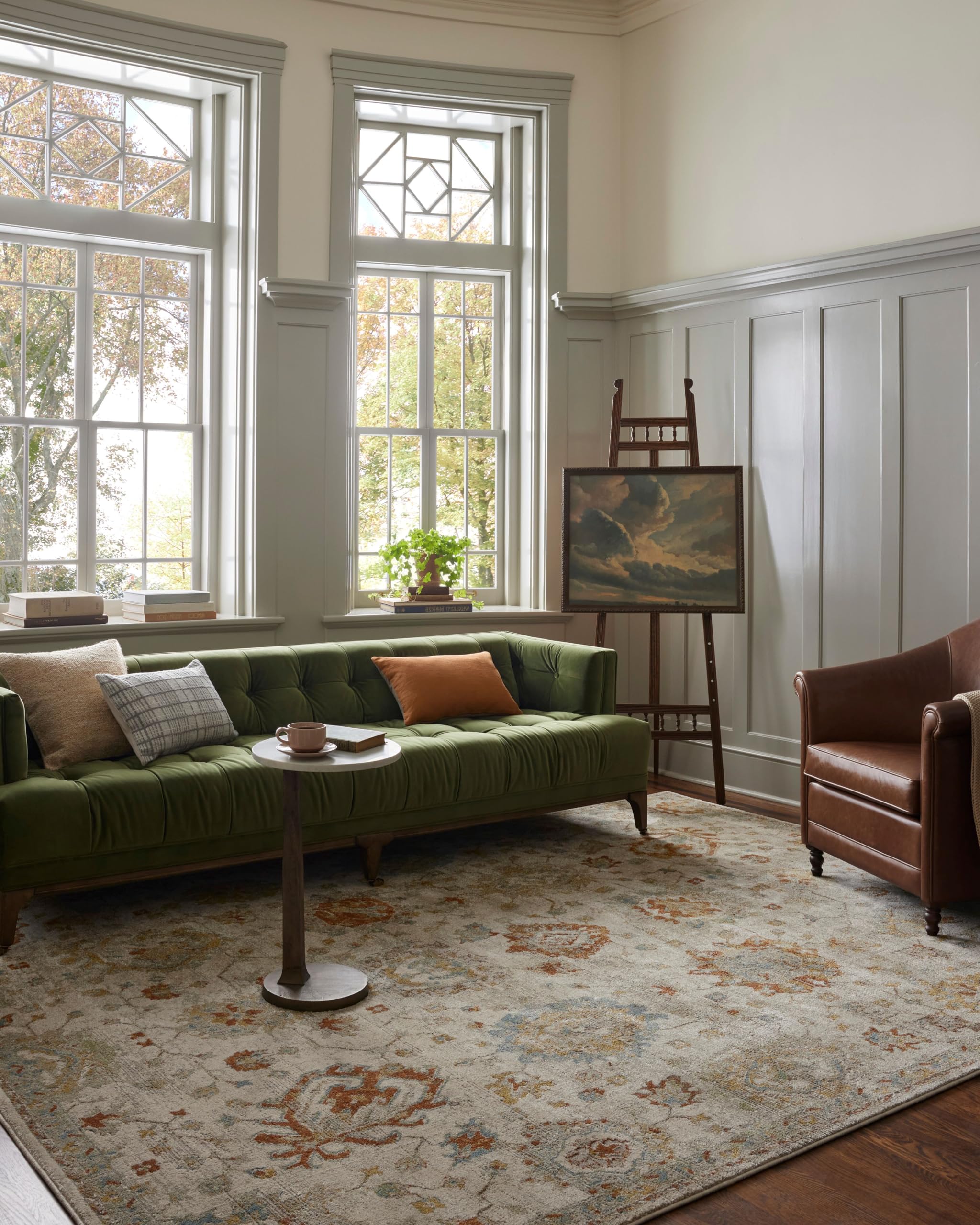 Photo 1 of Loloi Magnolia Home by Joanna Gaines Mona Collection MOA-02 Oatmeal/Multi 7'-6" x 10' Area Rug