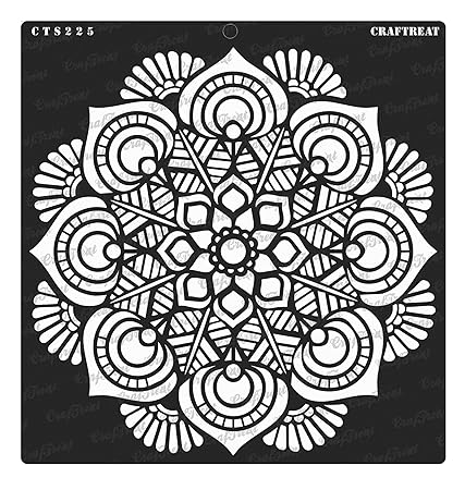 thecraftshop craftreat stencil 12 x 12 mandala reusable painting