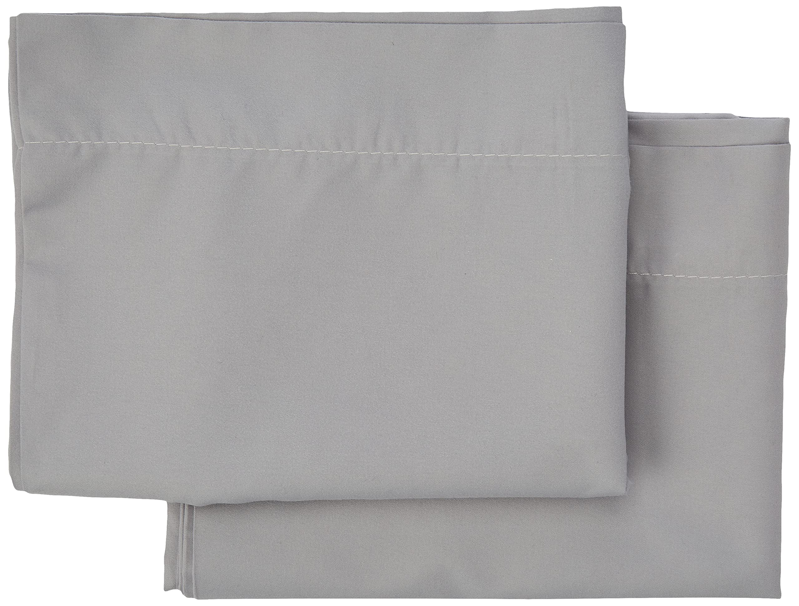 Todocama Set of 2 Pillowcases Microfiber Extra Soft Hypoallergenic Set of 2 Pillow Cases 120x40cm Light Grey