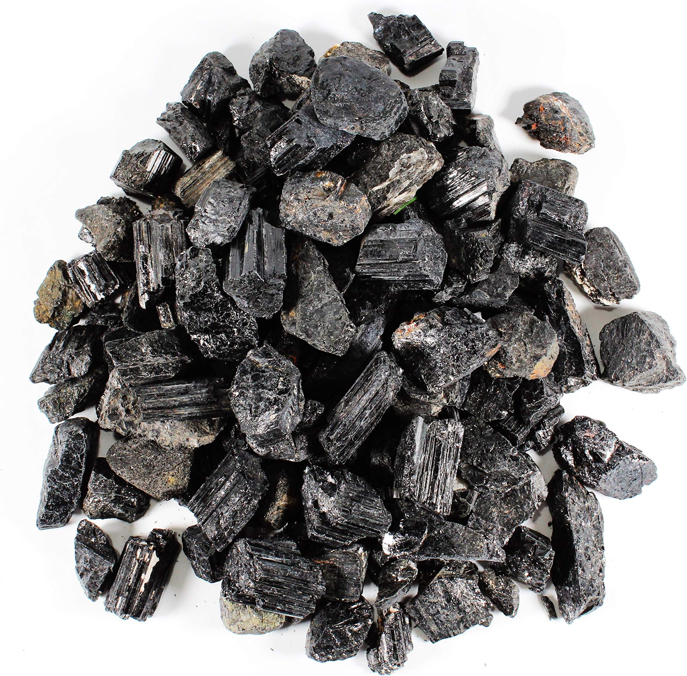 1 lb Rough Black Tourmaline Healing Crystals - Tourmaline Stones for EMF Protection - Raw Natural Black Tourmaline Stones in Bulk - Crystal Healing - Cabbing Cutting Lapidary Tumbling and Polishing