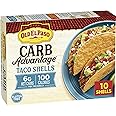 Old El Paso Carb Advantage Taco Shells, 6g Net Carbs, 100 Calories, Gluten Free Crunchy Taco Shells, 10 Count, 4.6 oz