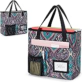 LoDrid Collapsible File Tote Bag with Handles for Letter Size Files, Totem | Portable File Organizer Box with 3 Built-in Boards for Letter Size Files, Document Storage Case for Office, Home, Travel