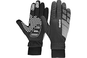 GripGrab Ride Windproof Winter Padded Cycling Gloves Full Finger Breathable Biking Gloves Thermal Fleece Lined Cold Weather Bike Riding Gloves for MTB Gravel Road Bike