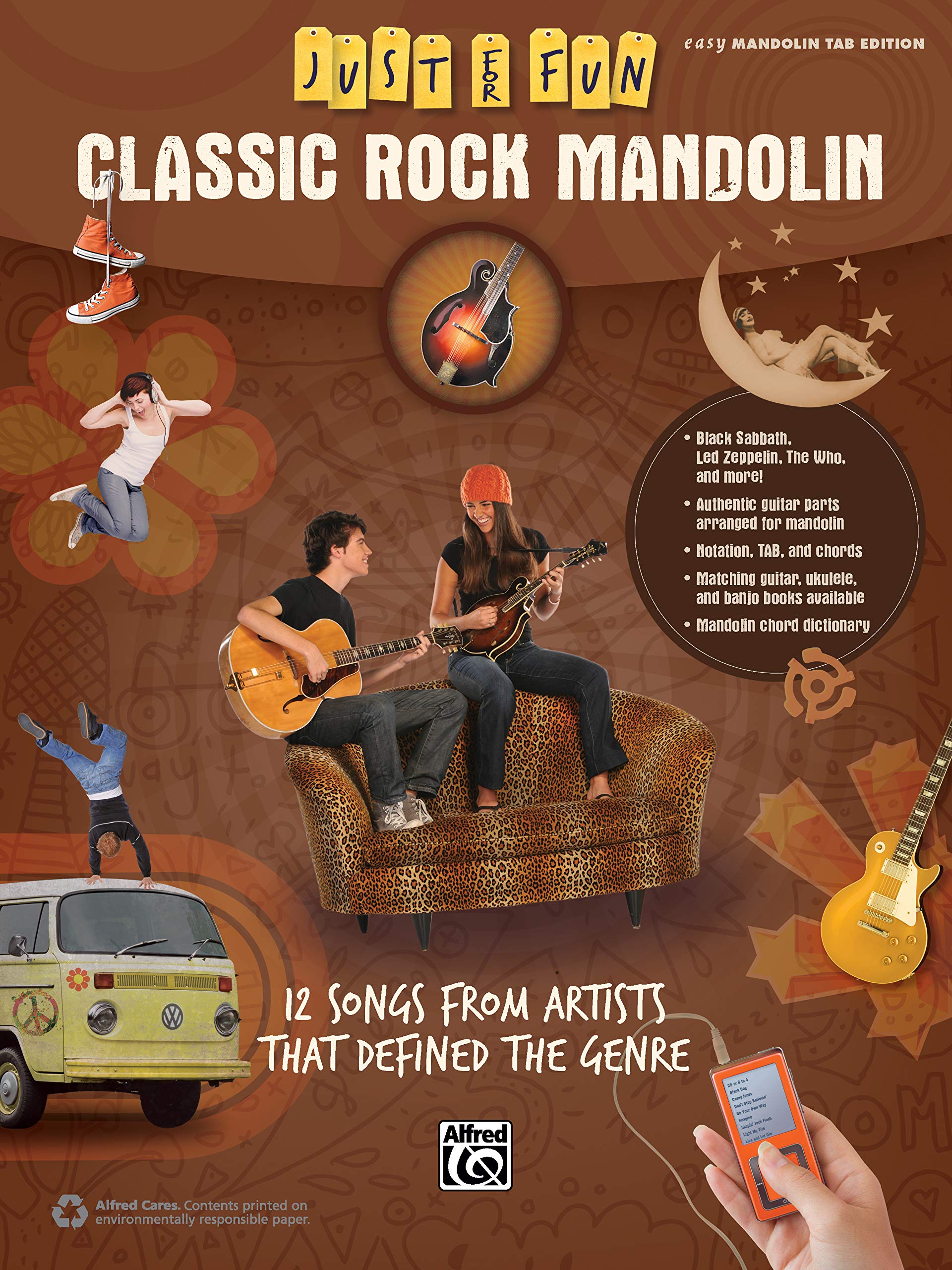 Classic Rock Mandolin: 12 Songs from Artists That Defined the Genre; Easy Mandolin Tab Edition (Just for Fun)