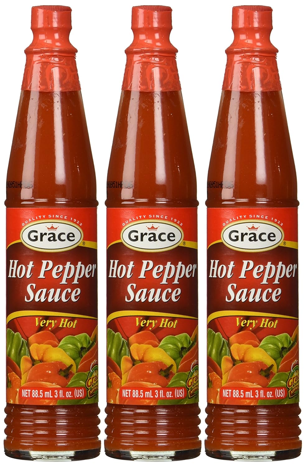 Grace Hot Pepper Sauce 3oz Pack of 3
