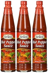 Grace Hot Pepper Sauce 3oz Pack of 3