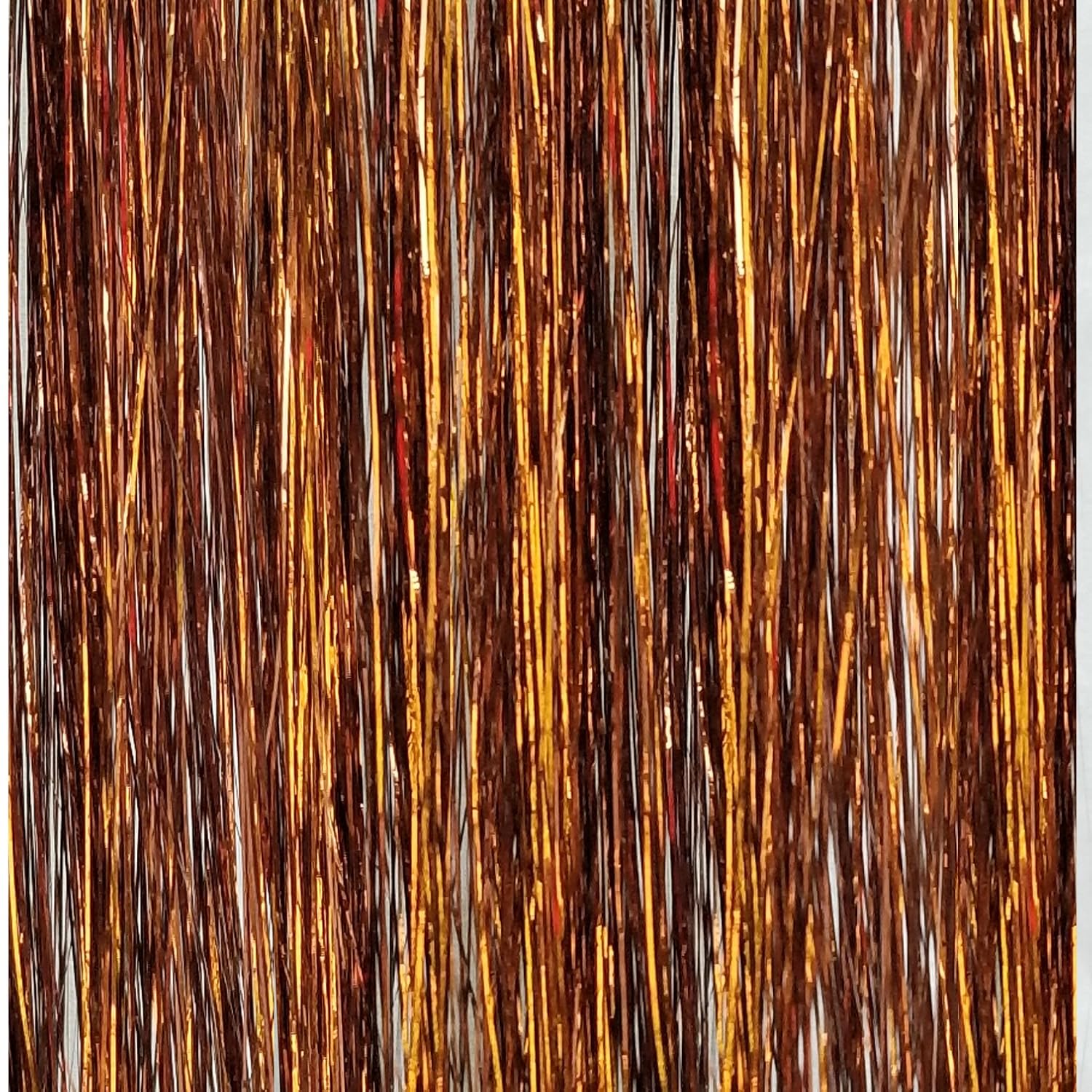 20" Hair Tinsel 100 Strands Shiny Mocha Brown Beauty