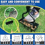 vanpein Lawn Aerator Coring Manual Hollow Tine Aerator with Core Box Black view 4