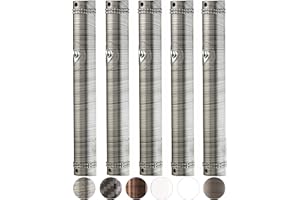 SUPER STAM MEZUZAH CASE Holder (shidell) בית מזוזה Plastic Semiround Silver shin Waterproof Rubber Cork lot of 5 (Black and Silver Lines, 15)