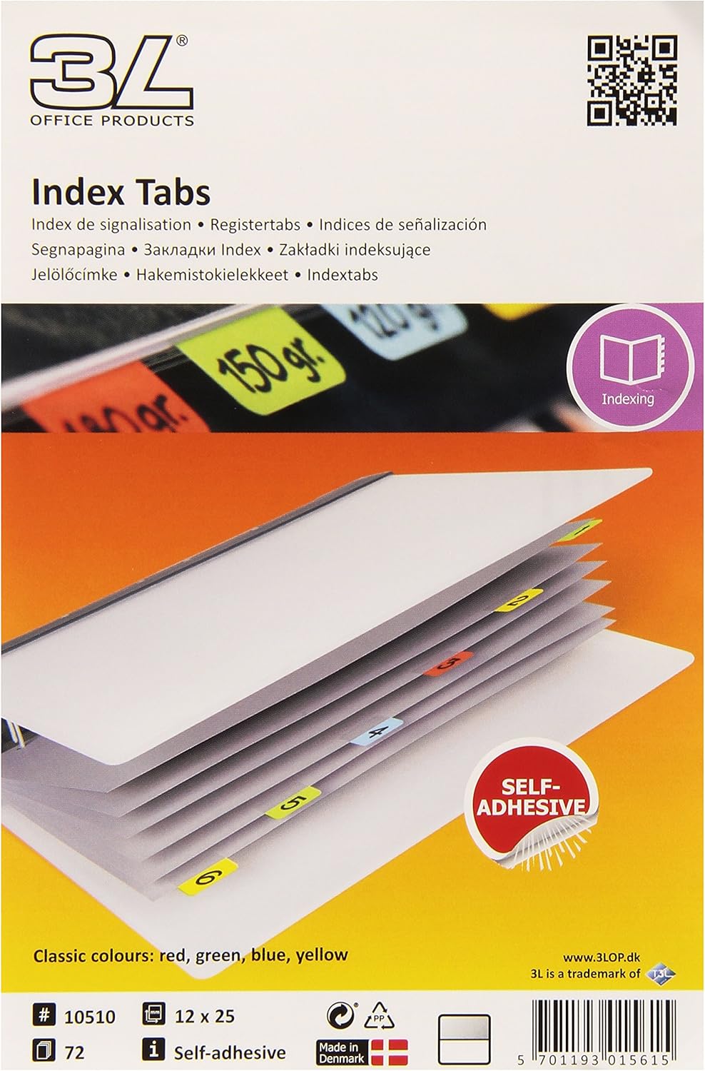 3L Index Tabs Permanent Writeon Typeon 25mm Assorted Ref 10510 [Pack of 72] Amazon.co.uk