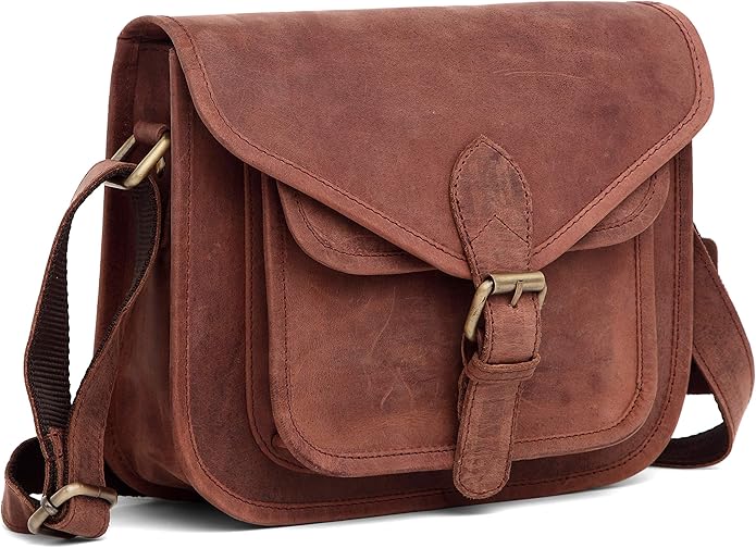 J. Wilson London Messenger Bag Women Leather Flapover 5 litres