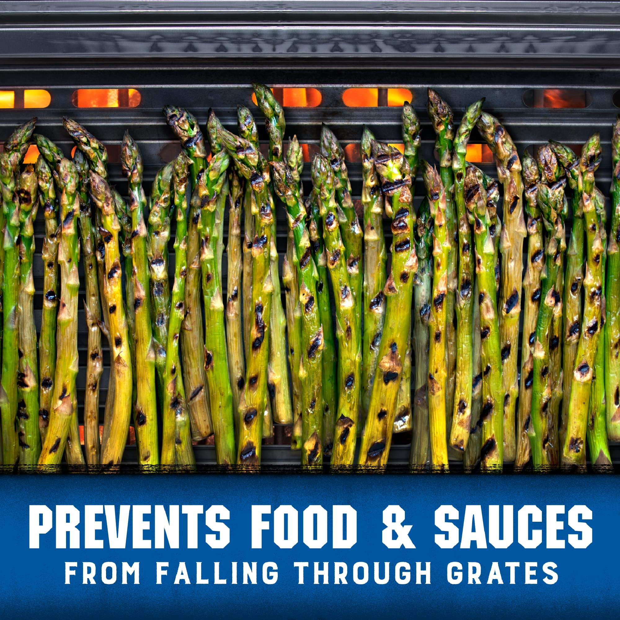 Kingsford Grilling Fish & Veggie Griller, Non-Stick Aluminum Grill Liner, Prevents Food from Falling through Grill Grates, 16