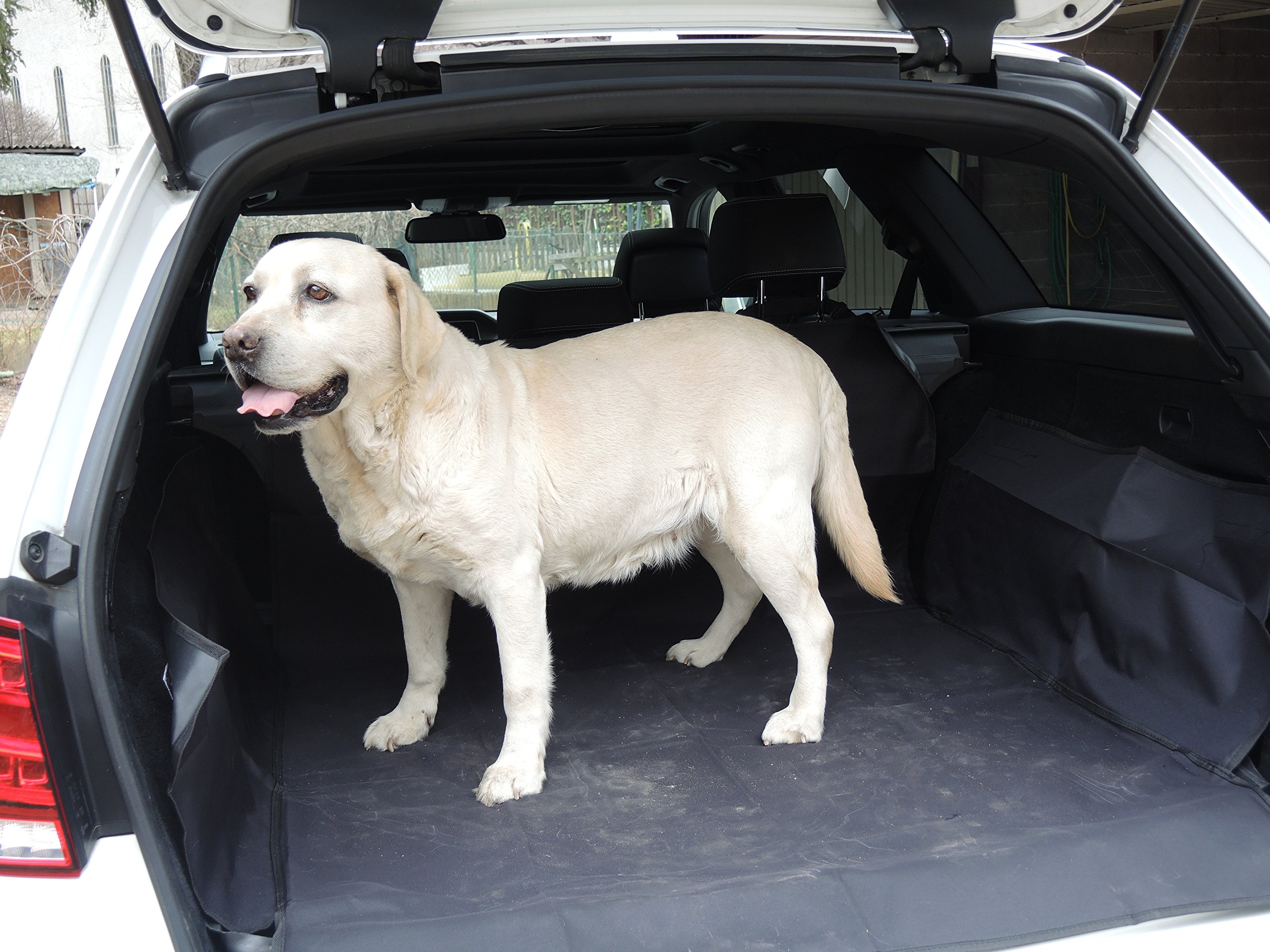 Housse de coffre universel, protection imperméable pour chien, tapis avec protection latérale, poche incorporée MY TRUNK COVER TO GO protège la voiture contre rayures saleté poils, liquides
