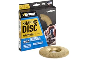 Kutzall Original Shaping Disc - Fine, 4-1⁄2" (114.3mm) Diameter X 7⁄8" (22.2mm) Bore - Coping Woodworking Angle Grinder Attachment for DeWalt, Bosch. Abrasive Tungsten Carbide, SD412O230