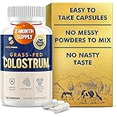 Colostrum Supplement 2 Month Supply, Grass Fed Bovine Colostrum, Colostrum Powder Capsules