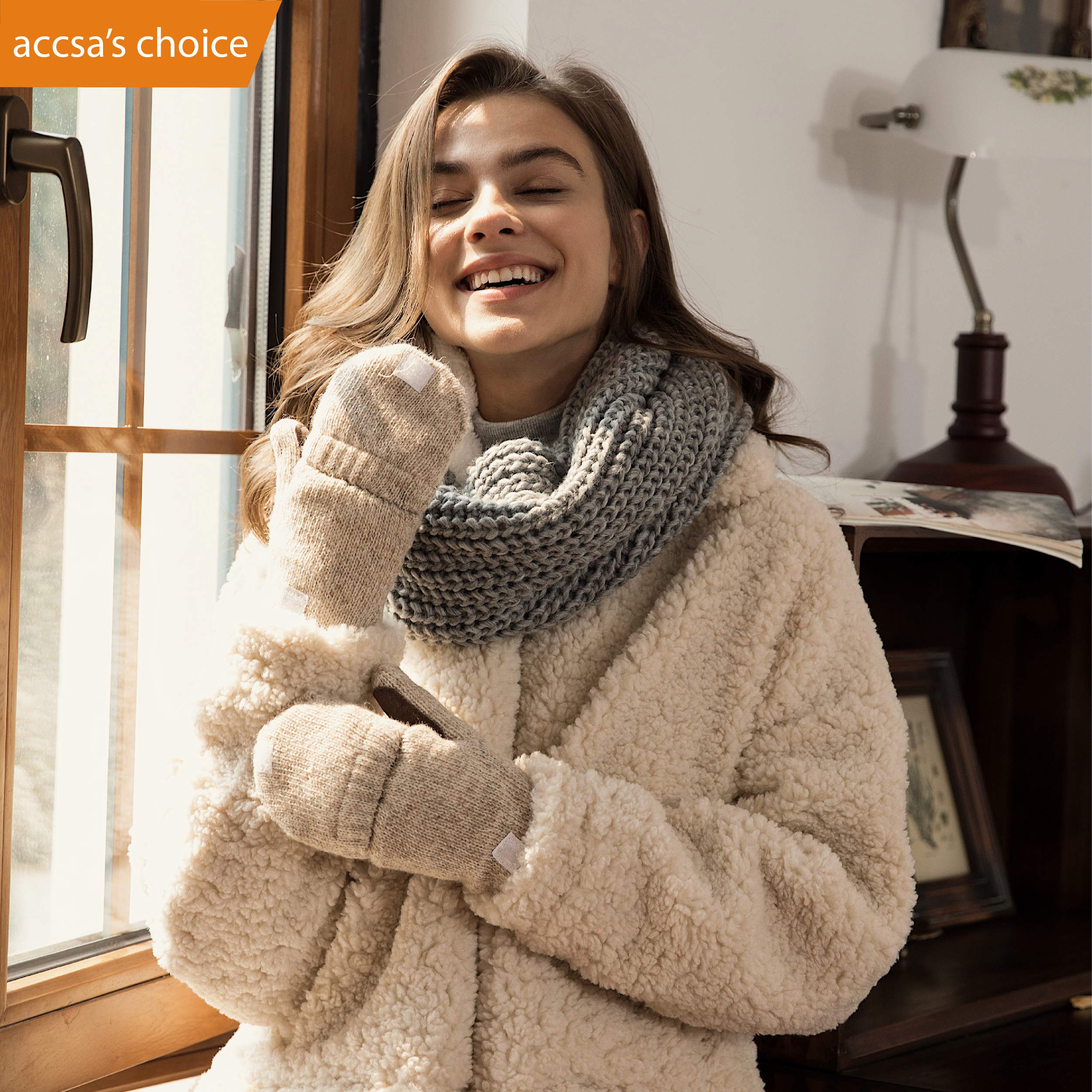 accsa Women Winter Infinity Loop Circle Knit Chunky Scarf Neck Warmer Soft Sherpa Fleece Lined accsa Women Winter Infinity Loop Circle Knit Chunky Scarf Neck Warmer Soft Sherpa Fleece Lined
