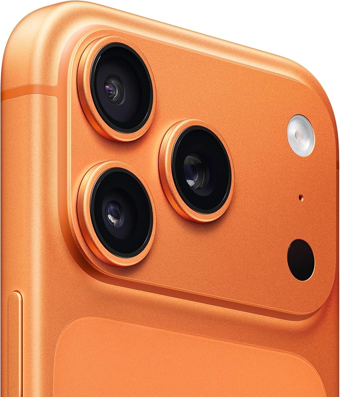 iPhone 17 Pro 256 GB: display 6,3", ProMotion fino a 120Hz, chip A19 Pro, autonomia senza precedenti, sistema di fotocamere Pro Fusion con fotocamera frontale Center Stage; Arancione cosmico