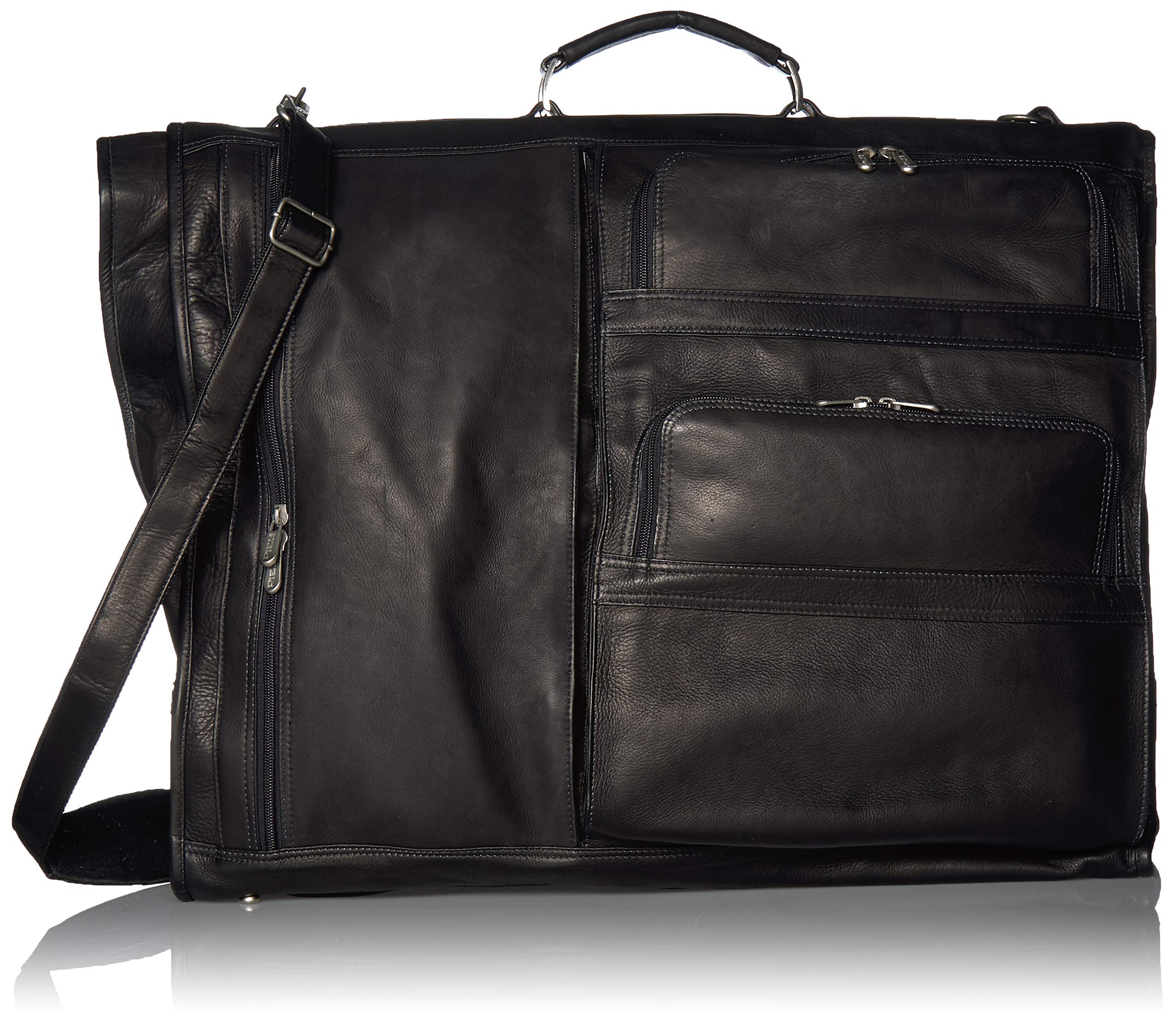 Piel Leather Executive Expandable Garment Bag, Black, One Size Buy