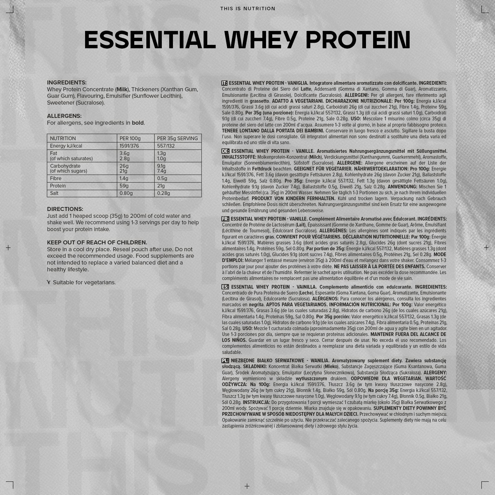 Bulk Lean Mass Gainer 1kg Erdbeere | Protein Pulver Für Muskelaufbau