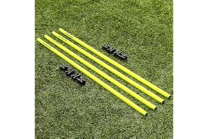 FORZA Hurdle/Agility Poles & Clips - Adjustable Hurdle Extension Kit | Speed & Agility Training Equipment for Outdoor Sports & Fitness