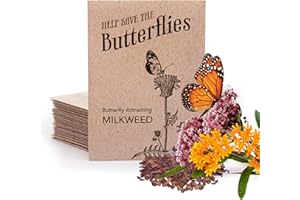 BENTLEY SEED CO. Bentley Seeds Co. Seed Packets for Planting - Party Favors for Indoors and Outdoors Gardening - Non GMO, Non-Coated - Bulk Pack of 25 Milkweed (Common, Showy & Butterfly Mix)