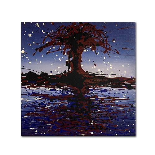 Trademark Fine Art Lake Tree Artwork by Roderick Stevens, 14 by 14-Inch - Amazon deal for $25.89