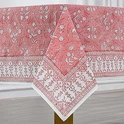 Ridhi Sweet Pink Tablecloth 100% Cotton, Washable