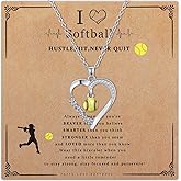 Liliaafar Softball/Baseball Necklace Gifts for Women Mom, 16+3 Inch Adjustable Chain Sports Pendant Jewelry Gifts