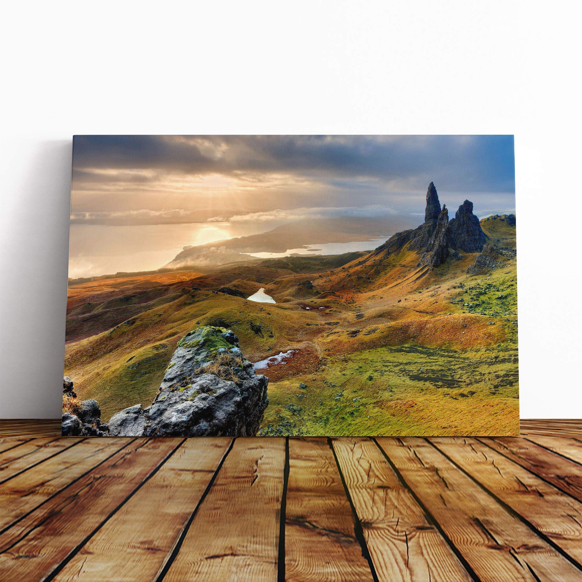 Landscape Isle of Skye Scotland Vol.2 Canvas Print | Gallery Wrapped 30mm Frame Wall Art | 20x14 inches | Ready to Hang | Modern Landscape Picture | Living Room Bedroom Lounge Office