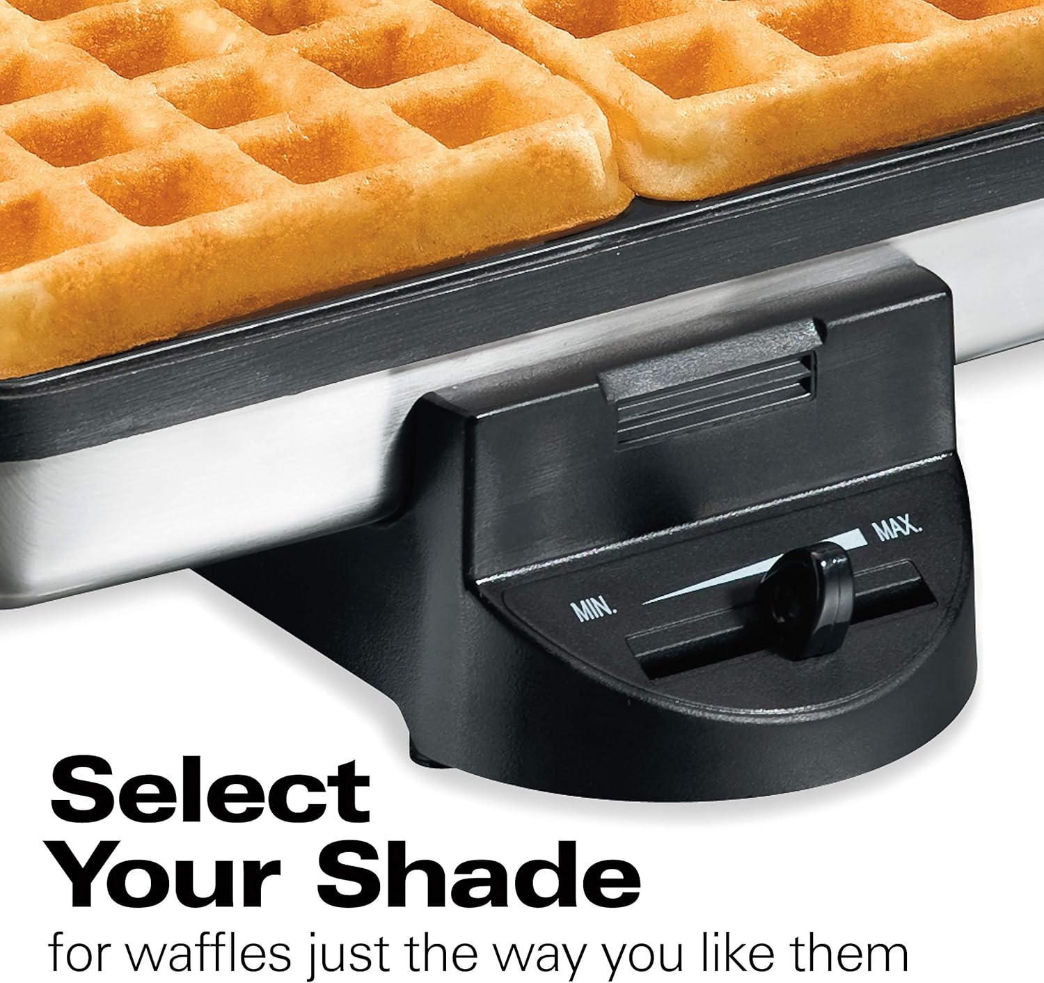 Hamilton Beach 2-Slice Non-Stick Belgian Waffle Maker with Browning Control, Indicator Lights, Compact Design, Premium Stainless Steel (26009): Electric Waffle Irons: Kitchen & Dining