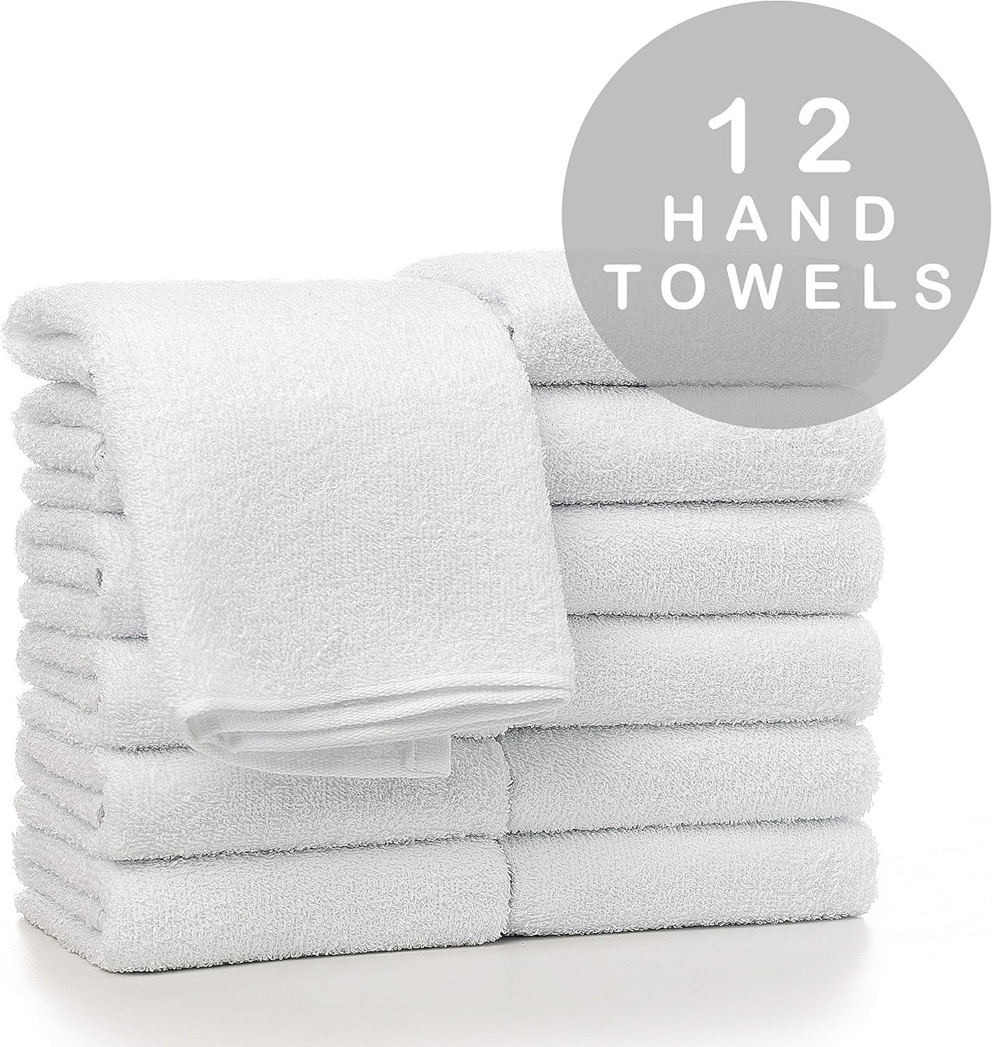 Basics White Cleaning Cloth Towels 12 Pack Cotton Washing Dishes Towel: Kitchen & Dining