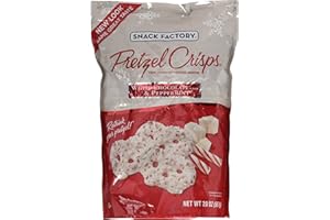 Snack Factory Pretzel Crisps White Chocolate & Peppermint Flavor (LARGE 20 Oz Bag)