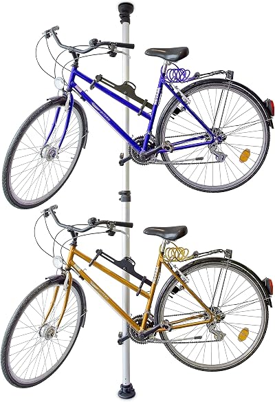 Relaxdays Telescoping Bike Stand 2 Bicycles Adjustable 160-340cm Aluminium