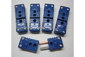 MN MEASUREMENT INSTRUMENTS Mini T-Type Thermocouple Wire Connector, Cable Connector, 5 Sets Pairs Male and Female Plugs