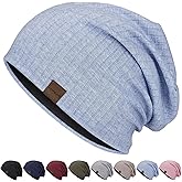 Slouchy Beanie for Men Women Soft Lightweight Running Beanie Hat Chemo Cap Skull Cap