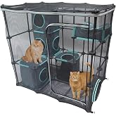 Kitty City Outdoor Catio Furniture &amp; Play Kits for Cats - Outdoor Mega Kit, Exterior Cat Enclosure &amp; Playpen, Catio for Enclosed Outside or Indoor Exploring, Kitten Exercise Pen or Kennel, Kitty Tent
