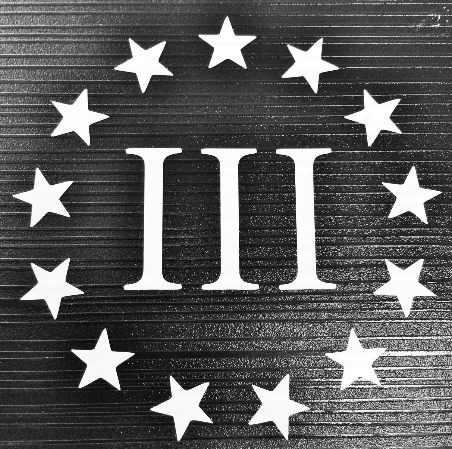 3x3 Inch Reflective Three Percenter Window Decal Molon Labe 2nd Amendment We Will Not Comply, We Will Not Be Disarmed