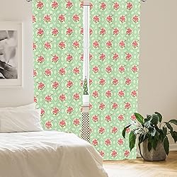 Lunarable Floral Curtains, Rose Petals Bouquet on