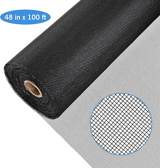 Magicfly Fiberglass Screen Roll 48 Inch X 100 Feet Window Mesh