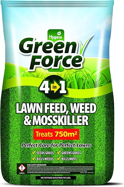 G60015 4 in 1 Lawn Feed Weed Moss Killer 15kg Green