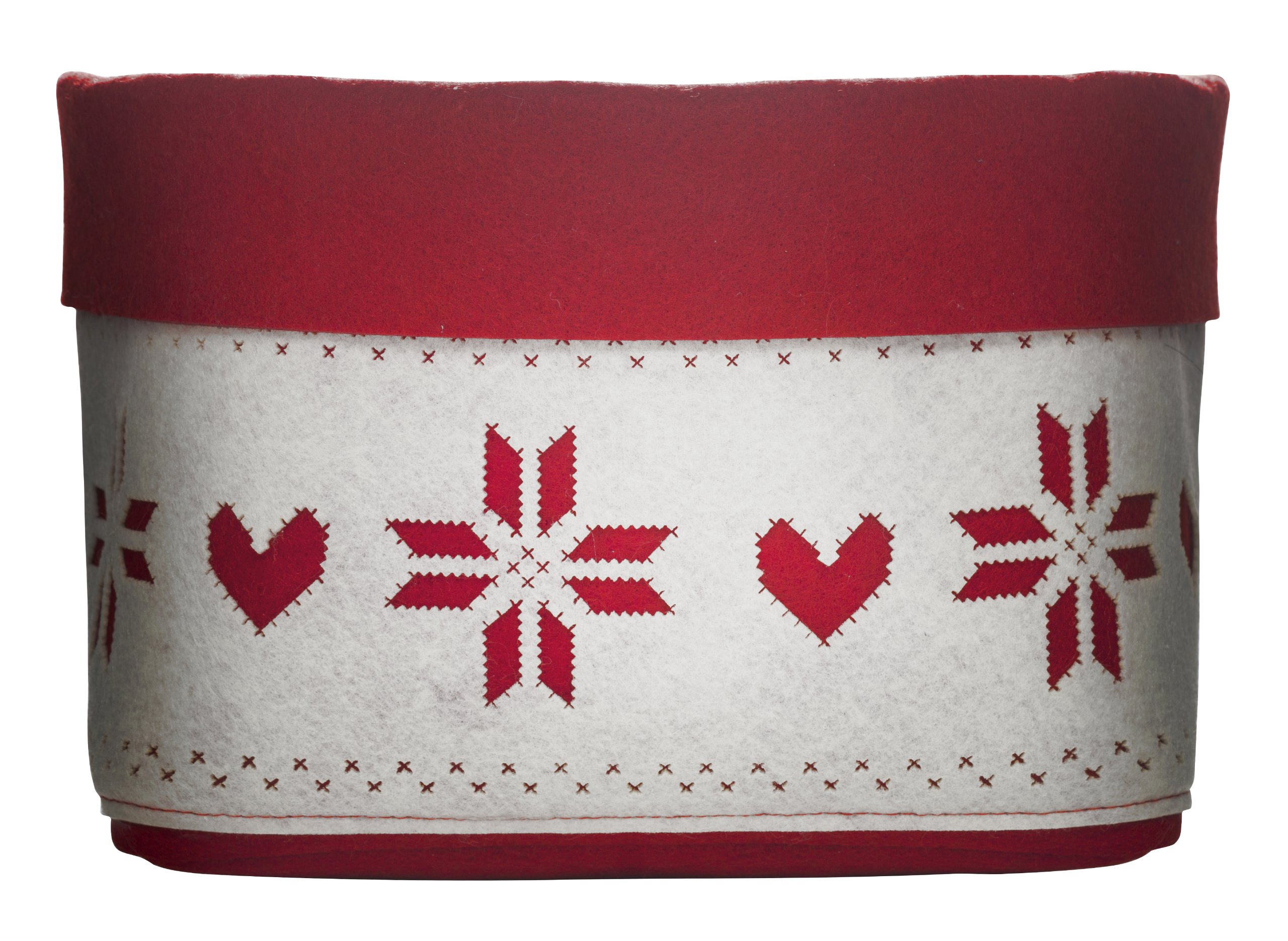 Sagaform SA5016624 X-Mas Bread Basket, Fabric, White