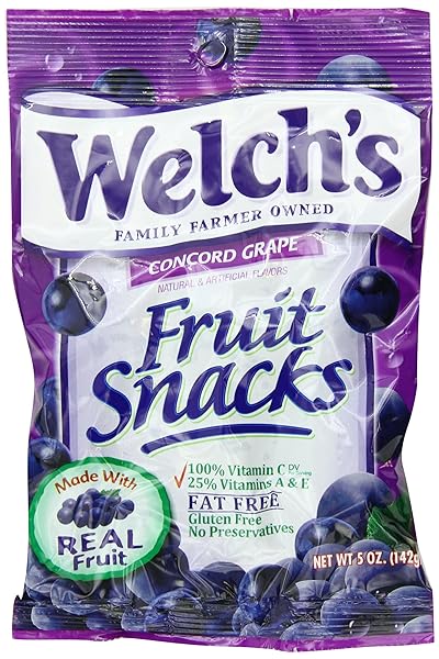 WELCHS GRAPE FRUIT SNACKS, 5-OUNCE