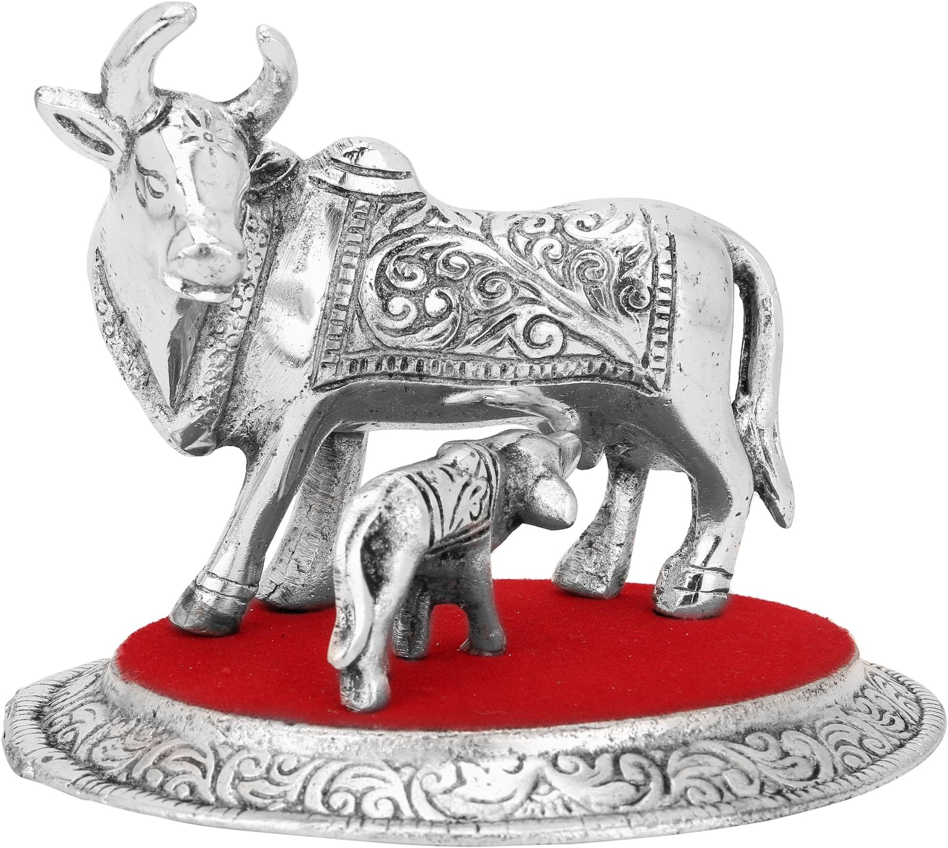 EtsiBitsi Cow and Calf, Holy Cow and Calf Statue, Spiritual Showpiece Figurine_EB_Figur_018