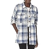 KENDALL + KYLIE Women's Plaid Oversized Trucker Jacket