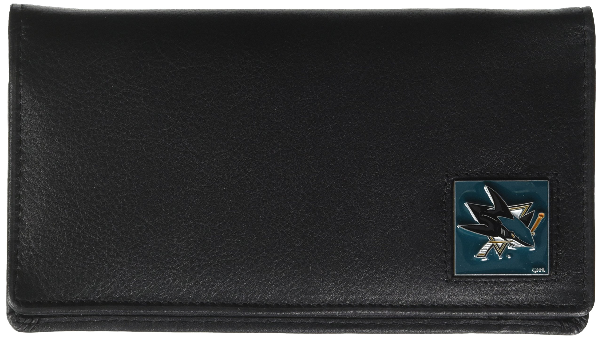 Siskiyou Sports NHL Fan Shop San Jose Sharks Deluxe Leather Checkbook Cover One Size Black