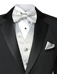 Spring Notion Boys' 4-Piece Satin Tuxedo Vest Set