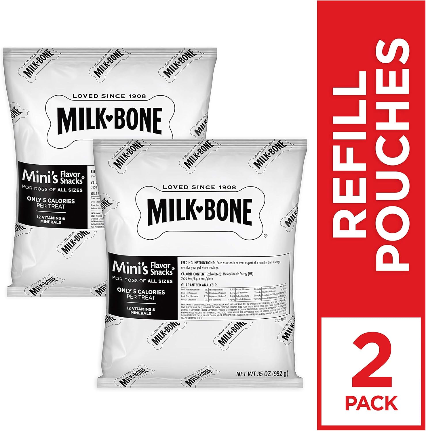 Milk-Bone Flavor Snacks Dog Treat, Mini Biscuits, 36-Ounce : Pet Supplies