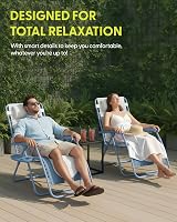 KEPLIN Set of 2 XXL Premium Heavy Duty Padded Two Tone Zero Gravity Chairs view 3
