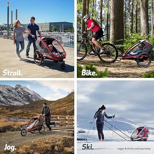 Hamax Outback Two Seat Reclining Multi-Sport Child Bike Trailer